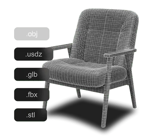 Baixe o modelo 3D gerado